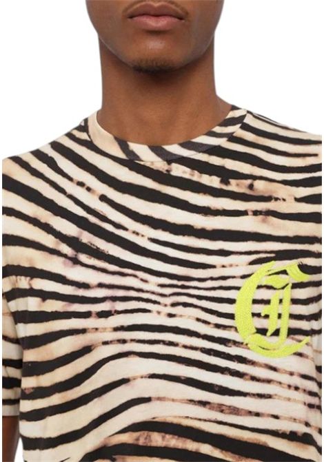 T-shirt stampa animalier con logo a contrasto JUST CAVALLI | T-shirt | 78OAHE04 CJ110R30